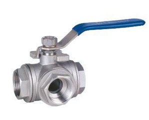 3-WAY BALL VALVE WITH MOUNTING PAD